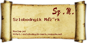 Szlobodnyik Márk névjegykártya